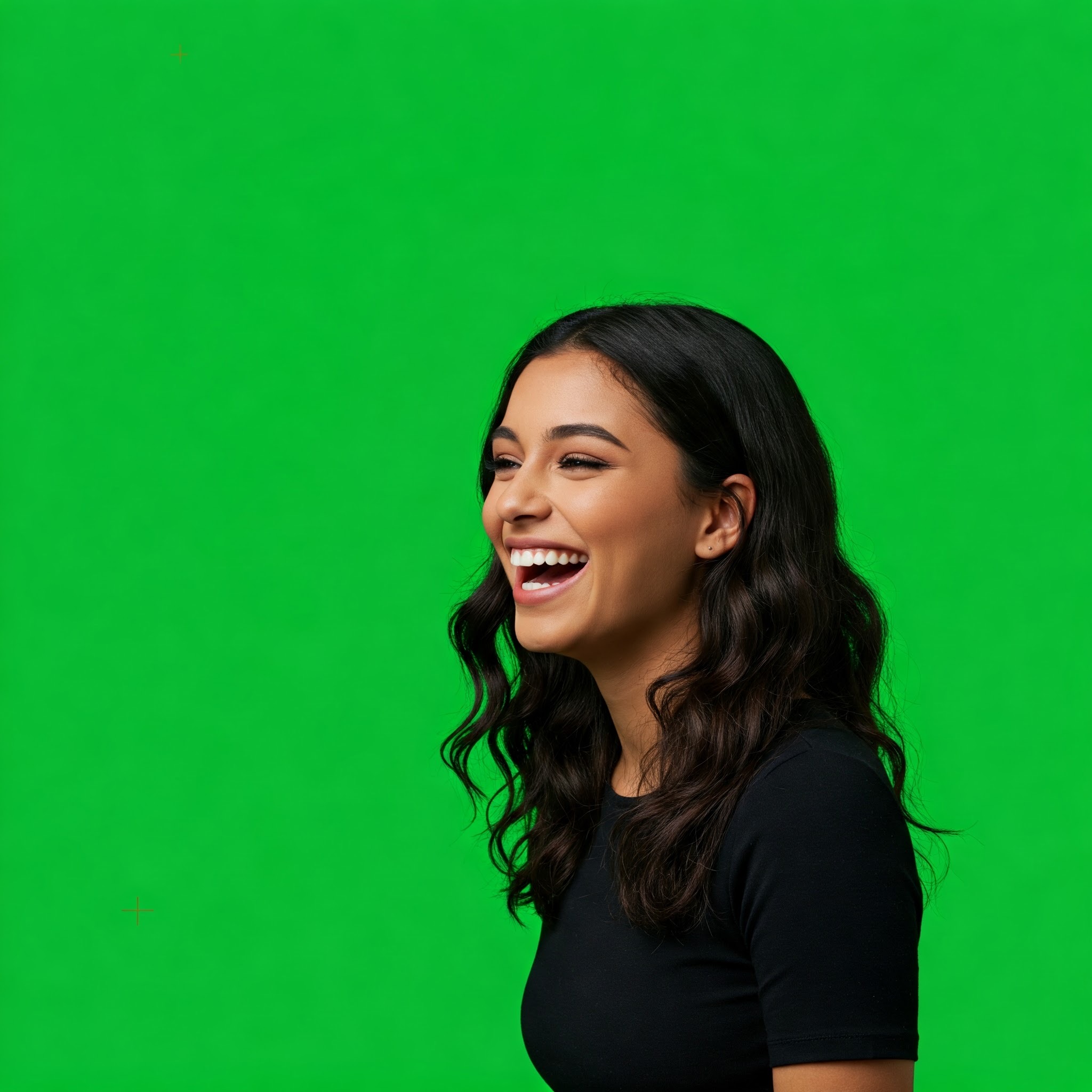 photo of Smiling Woman with Wavy Hair